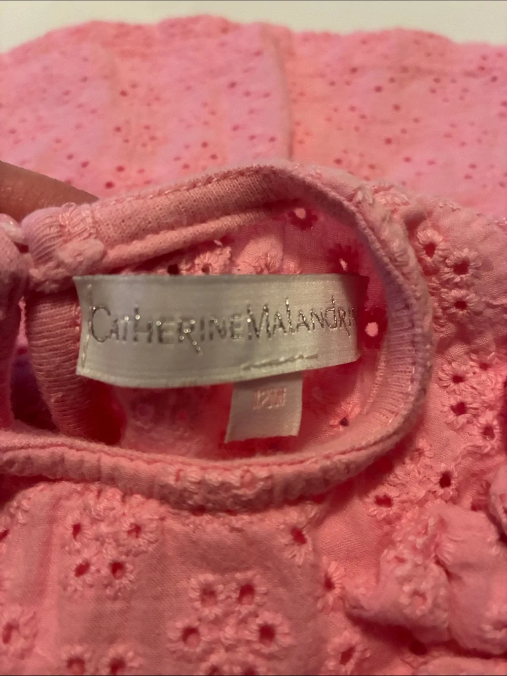 Catherine Malandrino Pink Eyelet Ruffle Dress for Kids